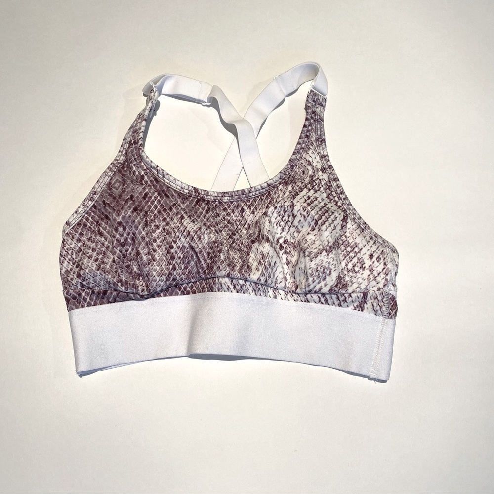 Varley snake print sports bra size XS